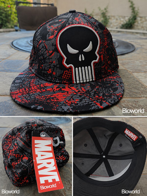 Brand New Marvel Punisher Snapback Hat Cap by Bioworld   Rare 2011 Licensed Item