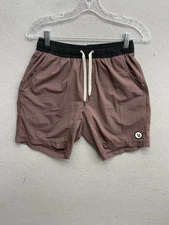 Vuori Mens Kore Shorts Lined Drawstring Inseam 7” Saltwater Red Waist 26” Small