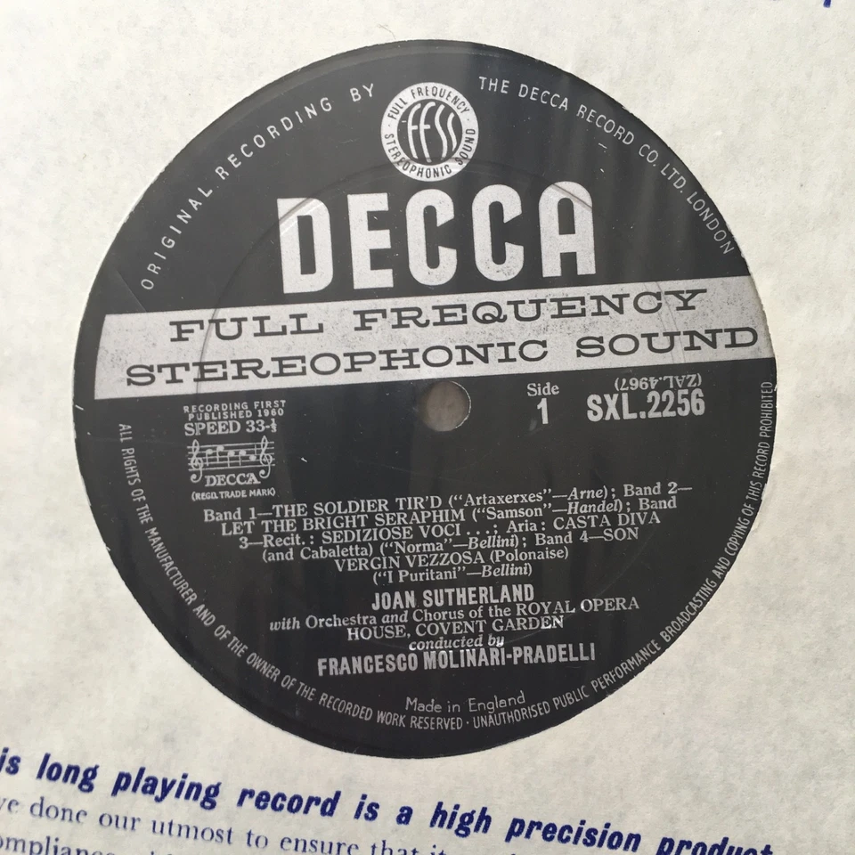 SXL 2256 / 7 JOAN SUTHERLAND art of the prima donna 1 & 2  UK 1960 DECCA w/b ED1 - Image 2 of 4