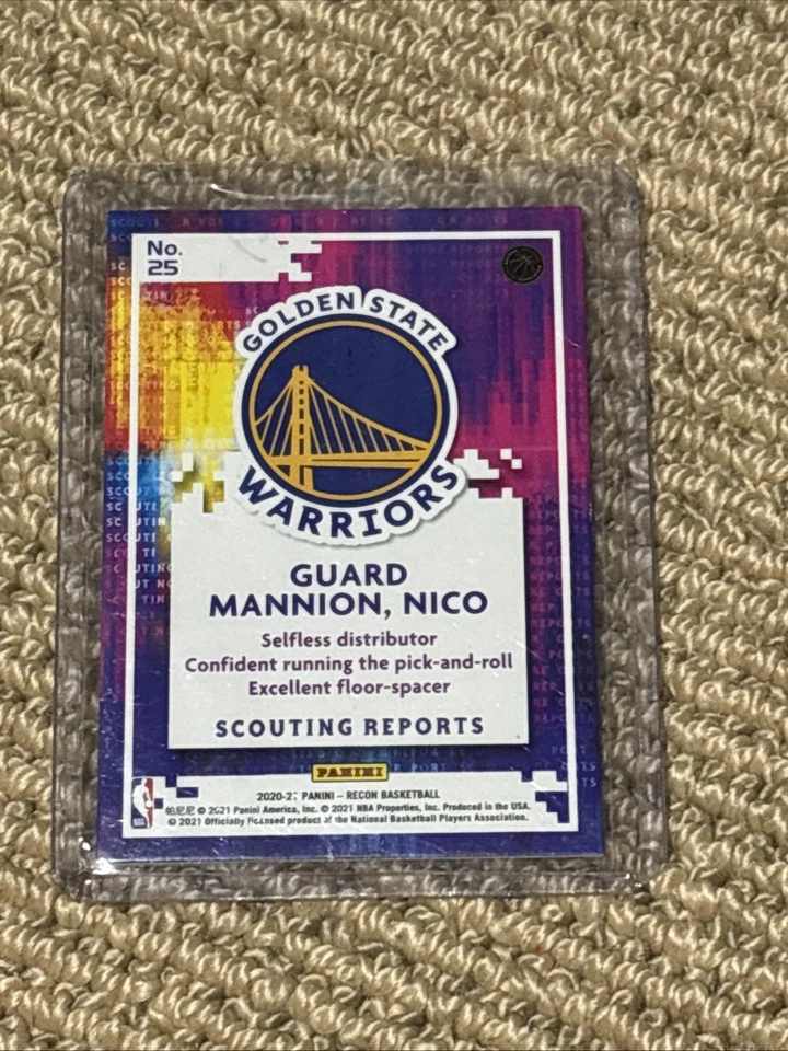2020-21 Panini Recon - Scouting Reports Nico Mannion #25 Red /199 (RC) - Image 2 of 2