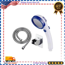 High Pressure Handheld Shower Head 3 Spray Modes with Hose and Wall Bracket Set.