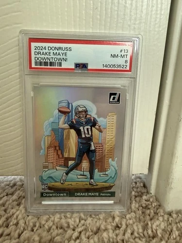 2024 Panini Donruss - Downtown! Drake Maye #13 (RC) PSA 8