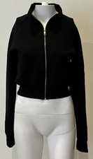 Forever 21 Womens Zip Up Stretch Jacket Size S Black Athleisure Workout