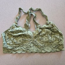 Xhilaration Olive Green Lace Crossback Bralette - Size L