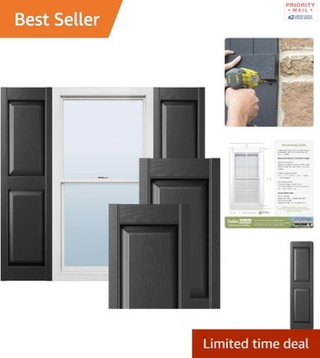 Lifetime Vinyl 14 3/4 W x 43 H Shutters Pair Black Includes Shutter-Lok Screws