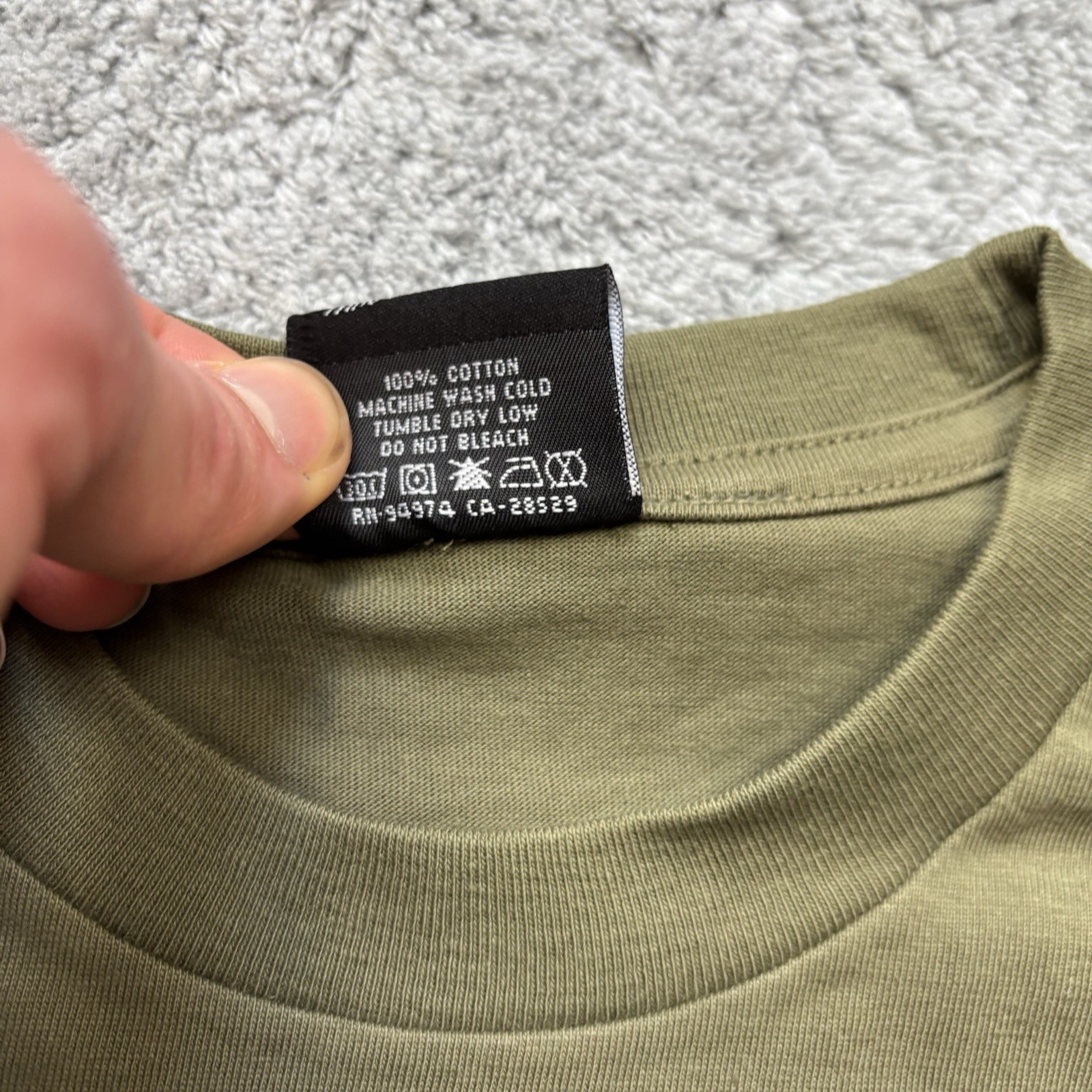 Stüssy printed T-shirt men's with back print | S | green image 6