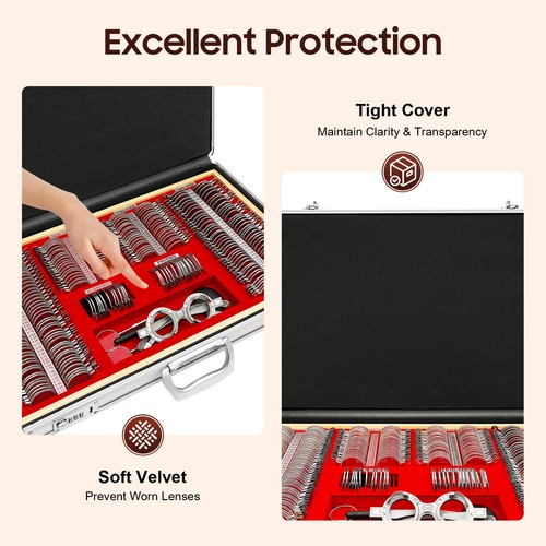 Optometry Rim Case Kit, Set di lenti di prova ottiche precise Metal Rim Optometry Box - Foto 5 di 24