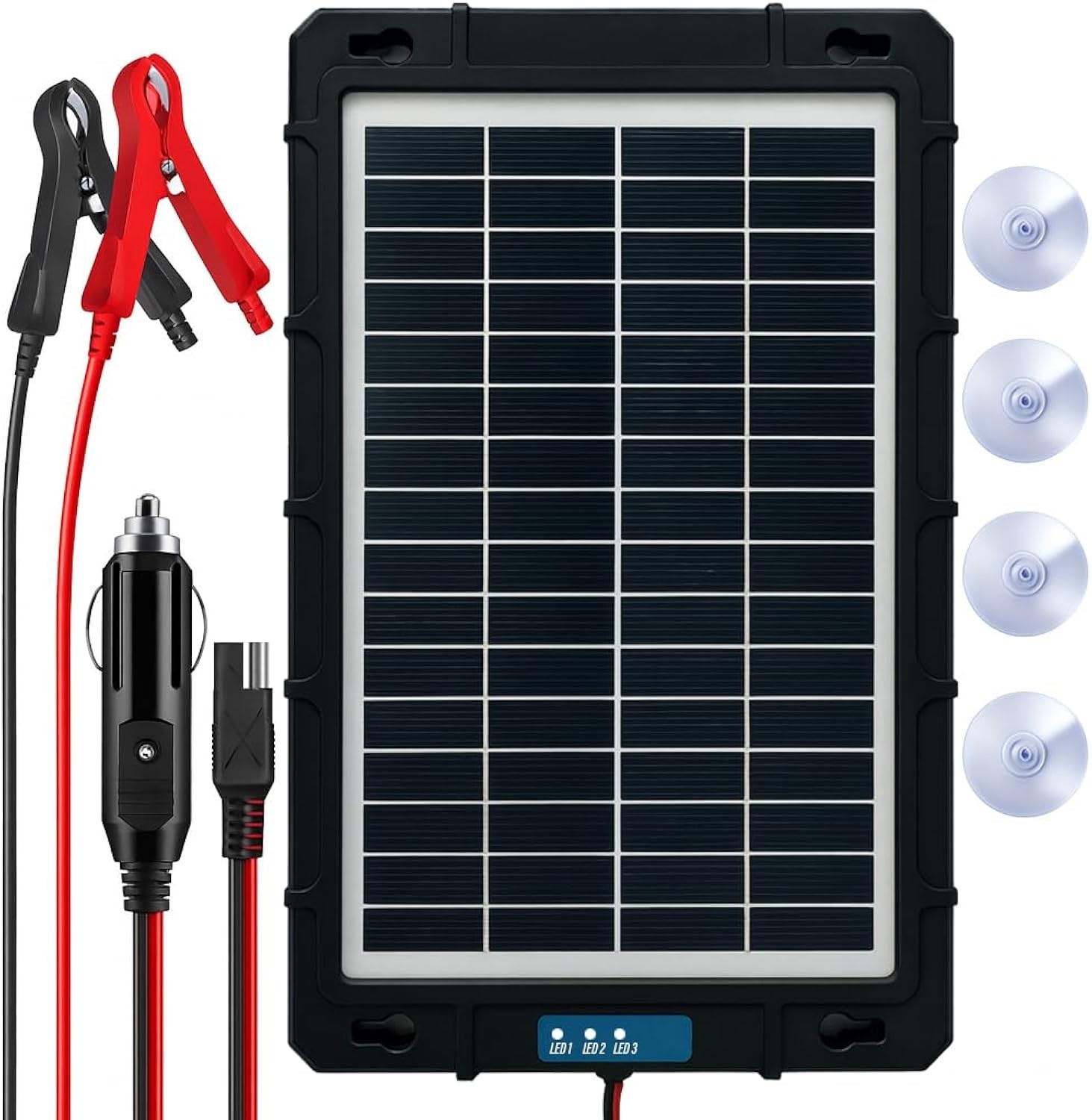 Xtremeauto 7.5W Solar Battery Trickle Charger & Maintainer 12V Waterproof Panel