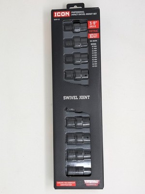 セントラル　インパクト1/10 Icon Professional Impact Swivel Metric Socket Set 3/8in. Drive