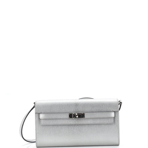 Hermes Kelly To Go Wallet Metallic Chevre Chamkilight