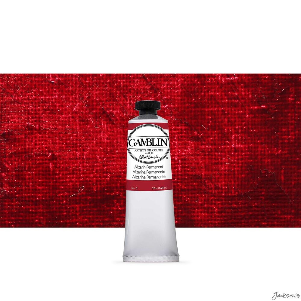 Gamblin Artists Oil Paint Tube Linseed Oil 37ml Alizarin Permanent Colour