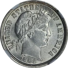 1892-P Barber Dime NGC MS62 Blast White Superb Eye Appeal Strong Strike