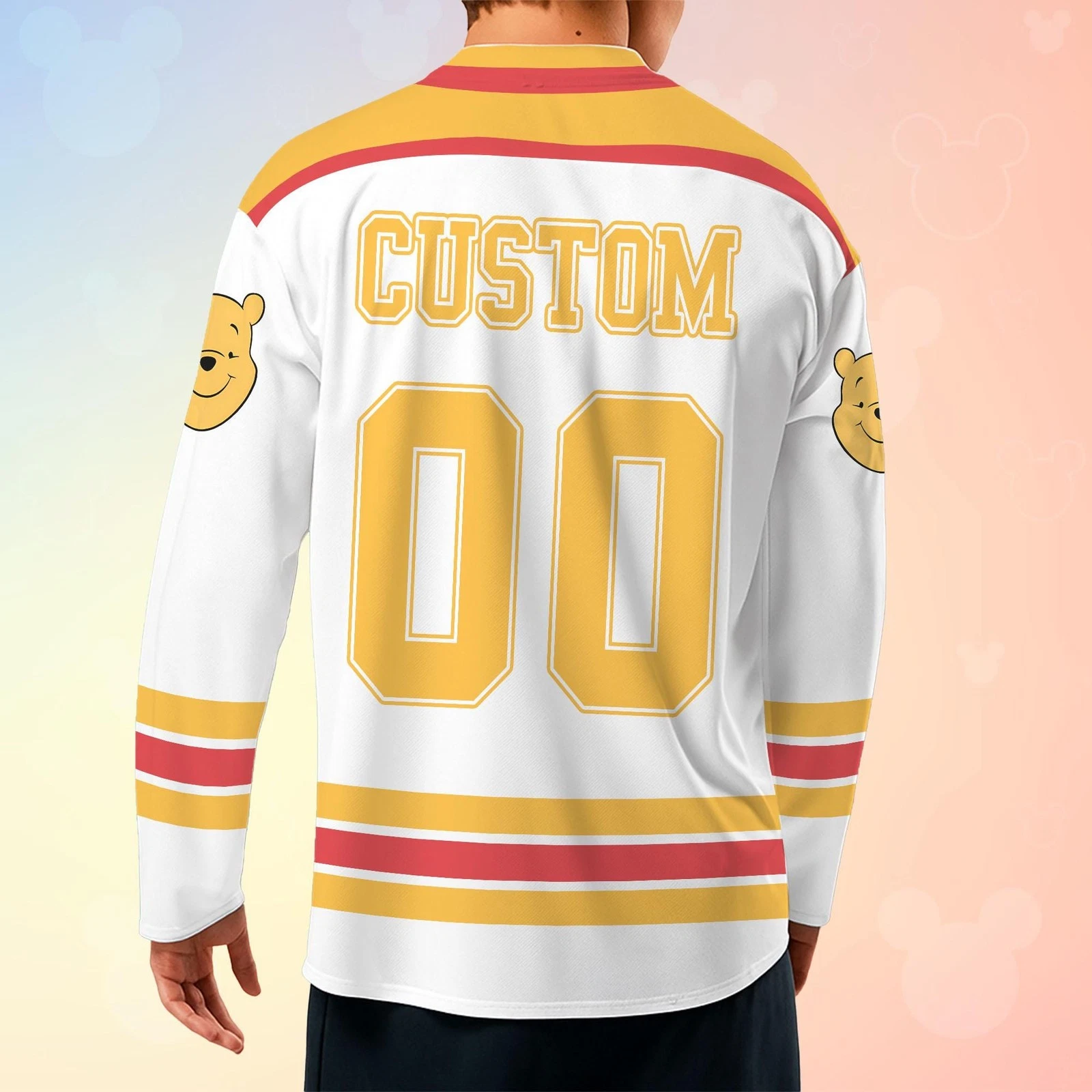 Personalized Winnie the Pooh Hockey Jersey for Men