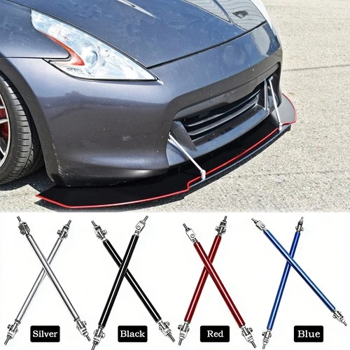 10"-13" Adjustable Front Bumper Lip Splitter Spoiler Strut Rod Tie Support Bars