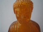 Art Deco Gillinder Brother Glass Co.Amber Slag Glass Buddha ~ 1930 ~ Paperweight — photo 8