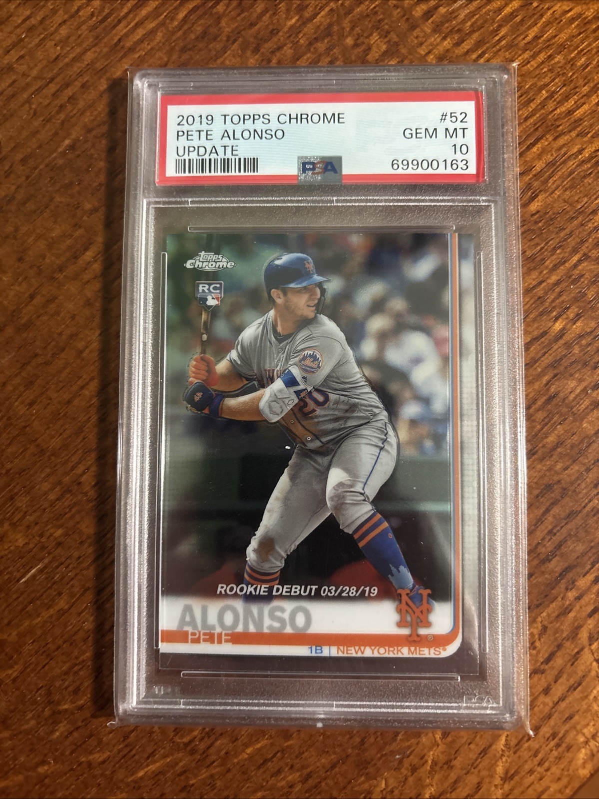 2019 Topps Chrome Update Pete Alonso PSA 10 RC #52 Gem Mint