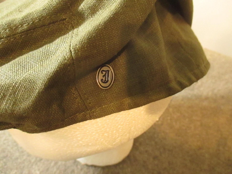 Jaxon Hat Cap Fitted Mens XX-Large Green Cadet Military Linen Cotton Fiddler - Image 3 of 4