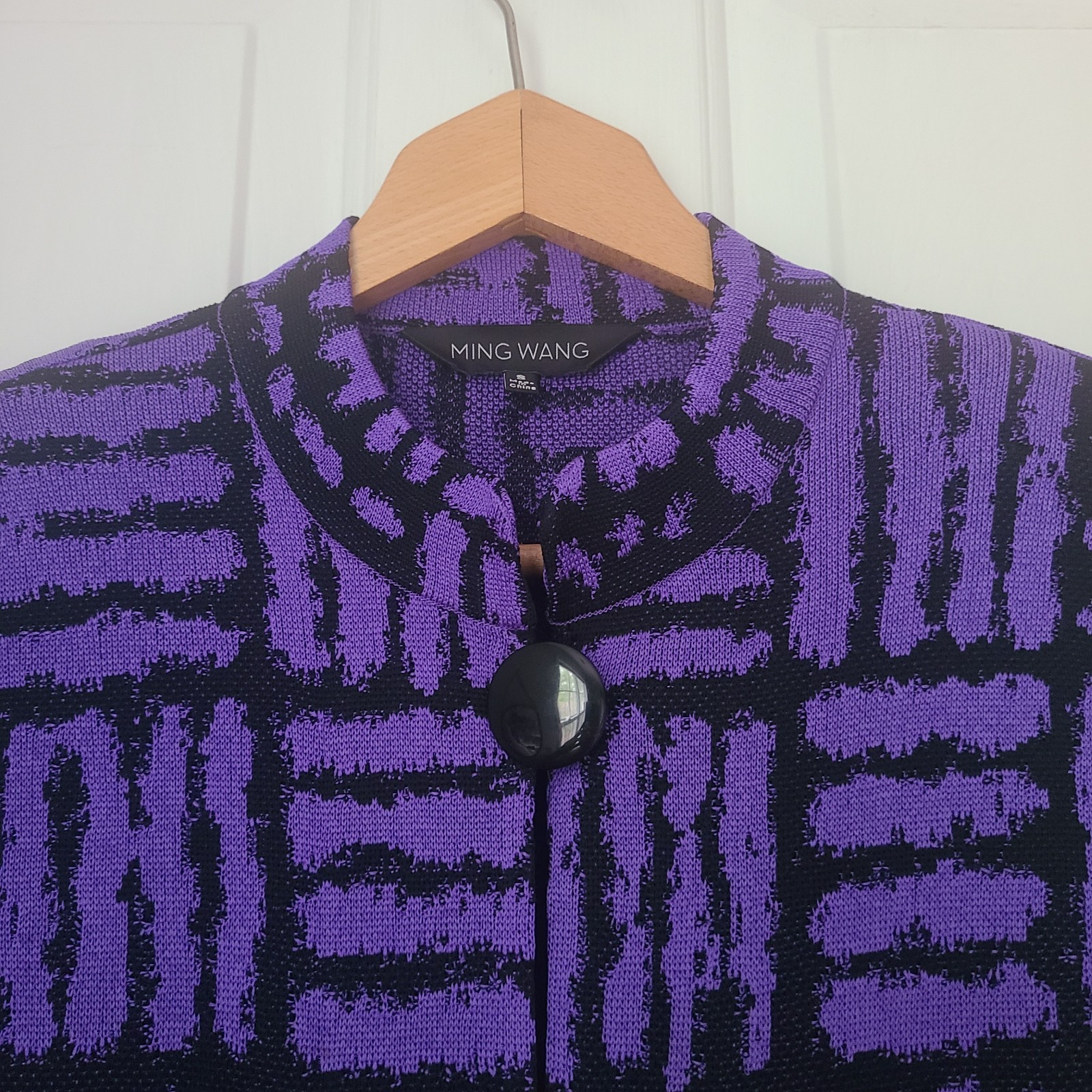 Ming Wang Abstract Cardigan Statement Jacket Sz S… - image 4