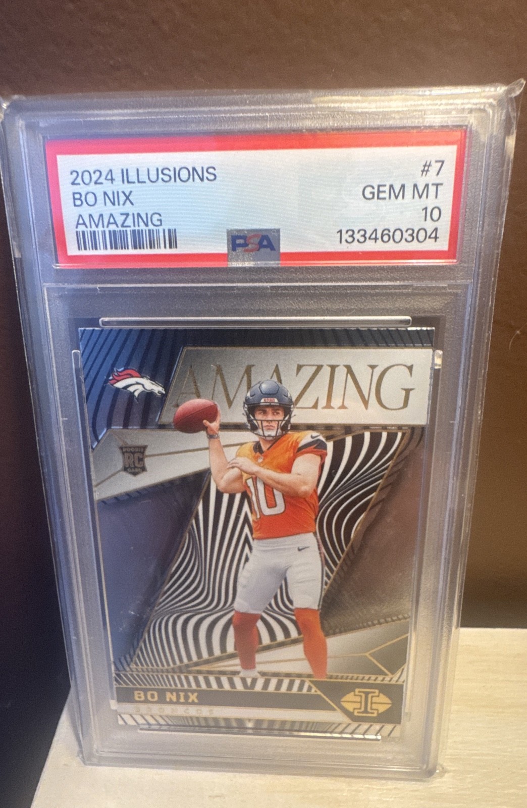 Bo Nix Panini Illusions Amazing #7 Base