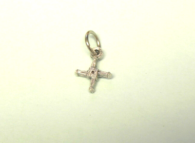 #ad #ad St Brigid Cross Charm TINY Irish Patron Saint Silver Tone Pewter Brigids Kildare $5.74