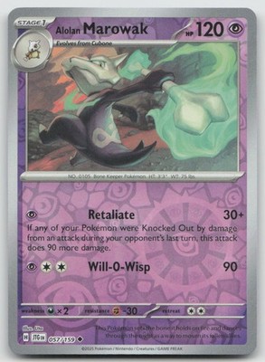 Alolan Marowak 057/159 Uncommon Journey Together Pokemon Reverse Holo NM
