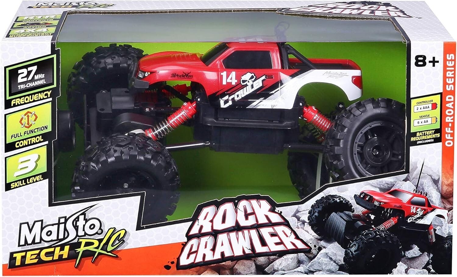 Maisto R/C 27Mhz (3-Channel) Rock Crawler Radio Control Vehicle