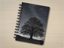 Starry Night Tree Journal 5x7 Spiral Notebook Night Sky Nature Landscape