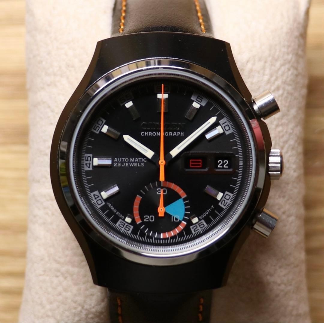 CITIZEN] Challenge Timer Blacky Deadstock USED From Japan #T0637