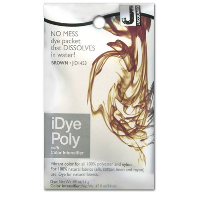 iDye Poly Brown Synthetic Fabric Dye for Polyester Nylon Plastics and More