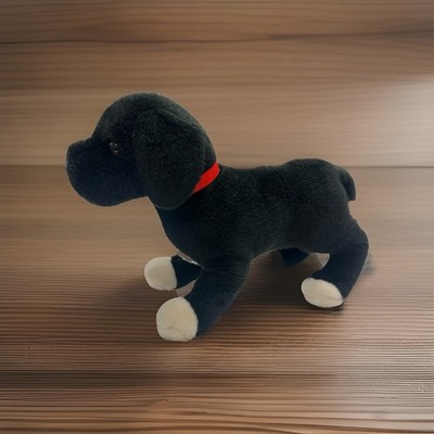 Douglas Cuddle Toys TWISTER Plush BLACK LAB MIX Red Collar Dog #2024