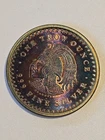 Rainbow Toned Aztec 1 Troy Ounce .999 Fine Silver Calendar Round #1776