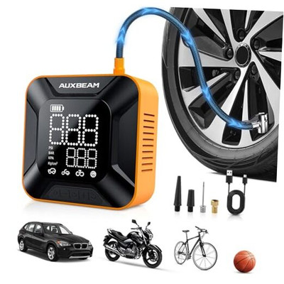 Tire Inflator Portable Air Compressor, Car Tire Pumping with Amazing 28MM Big