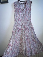 Lexy London Maxi Dress Block Print Light Cott...
