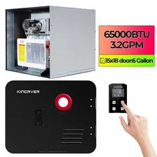65,000 BTU RV Tankless Water Heater On Demand Heater 15x18 Propane for 6 GALLON