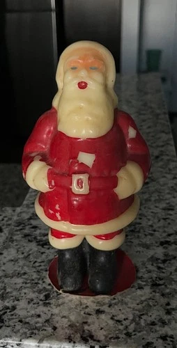 Vtg Tavern Large SANTA CLAUS CANDLE 8" X 4" - product listing photo