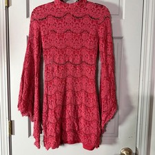 Lulu's Scarlet Lace Dress whimsigoth witchy fairy grunge