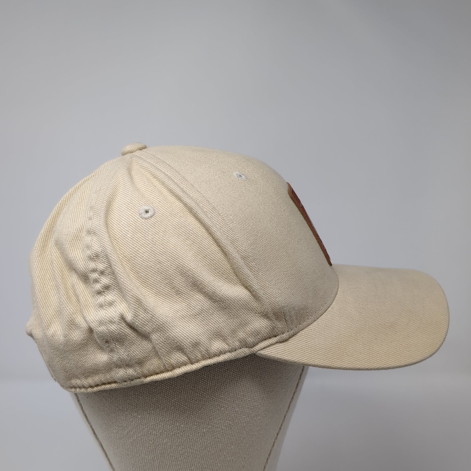Ping Leather Patch Snapback Hat Beige One Size Ad… - image 5
