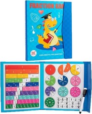 Magnetic Fraction Educational Puzzle, 110 Pcs Magnetic Fraction Puzzle SCORE