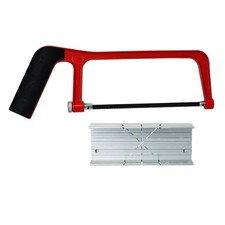 6" Hacksaw Frame With Mitre Box Aluminium Set Angle Cutting Saw Box/Block Red