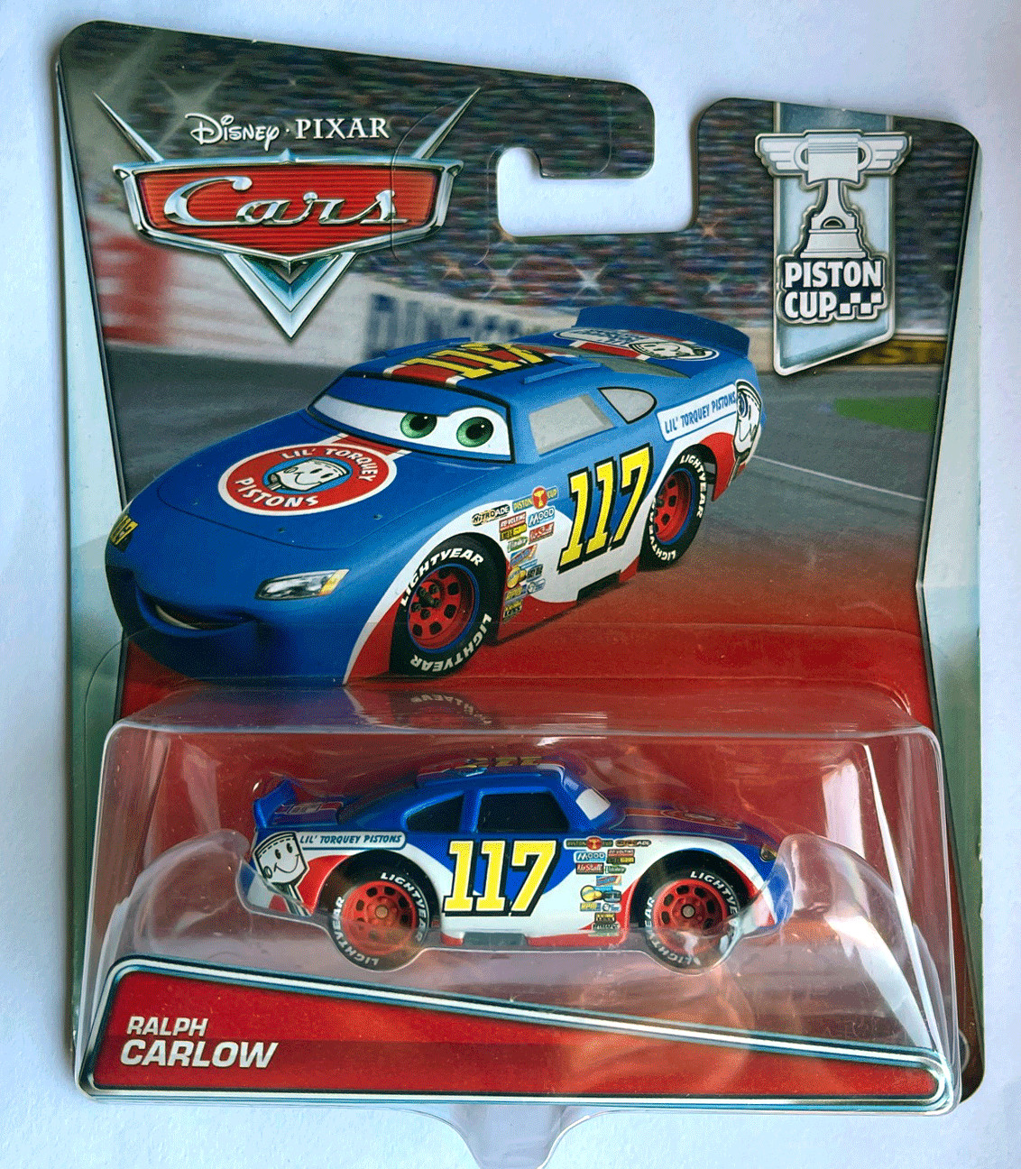 Disney Pixar Cars 2016 Ralph Carlow #117 Lil Torquey Pistons Piston Cup Imp Pack