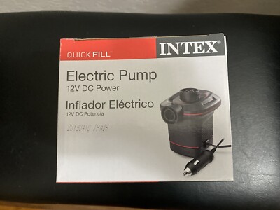 Intex Quick Fill DC Electric Air Pump  12V Car Plug  Max  Air Flow 21 2CFM