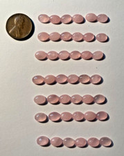 LOT OF 18 PCS NATURAL ROSE QUARTZ 8X6 MM OVAL CABOCHONS BELOW WHOLESALE 