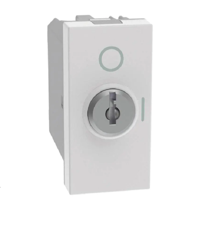 Interruttore a chiave Bticino MatixGO 2P 10AX 1 modulo bianco JW4012
