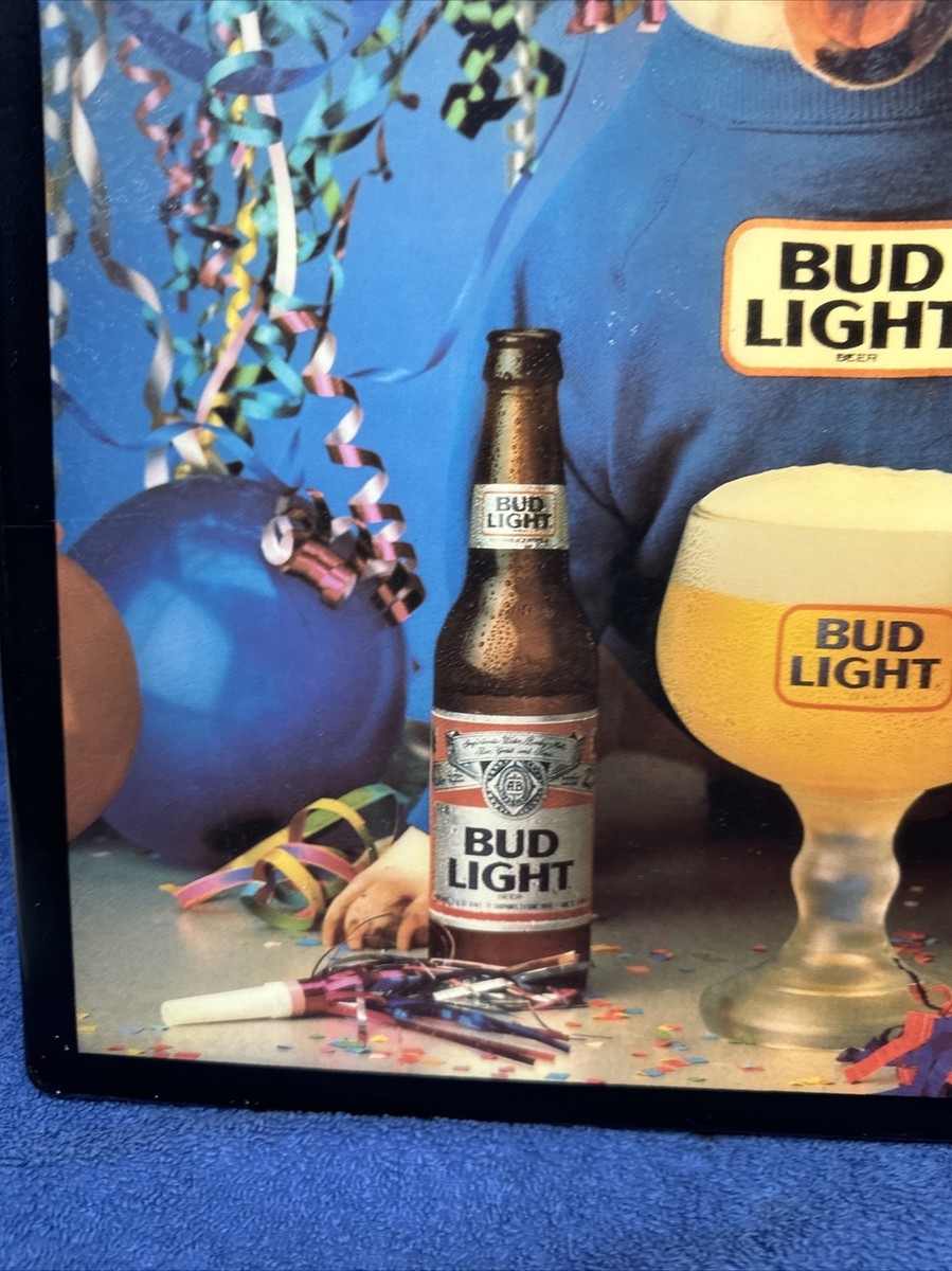 AWESOME SPUDS MACKENZIE BUDWEISER BEER LIGHT UP SIGN BUD LIGHT | eBay