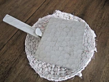 VTG 40'S HAMMERED ALUMINUM CRUMB CATCHER SILENT BUTLER  FOX HOUND CHASE HUNT