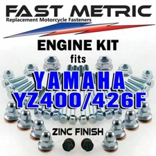 Yamaha YZ400 & 426F Engine Rebuild Bolt Kit | FACTORY style ZINC Fasteners