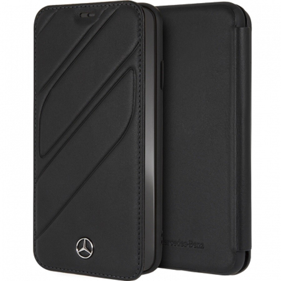 CG MOBILE IPhone MAX Mercedes-Benz Genuine Leather Booktype Flip