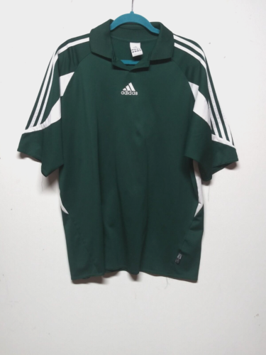 2004 Men's Adidas ClimaLite Soccer Polo shirt 3 stripes XL Collegiate Green EUC - Picture 1 of 10