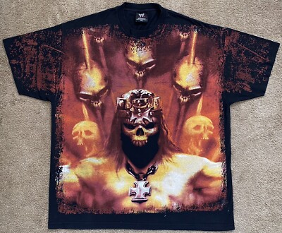VTG TRIPLE H HUNTER HEARST HELMSLEY WWE WWF ALL OVER PRINT
