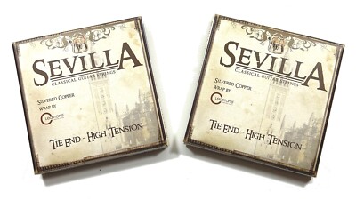 Sevilla Guitar Strings Classical 2 Sets Tie End High Tension EMP Coat
